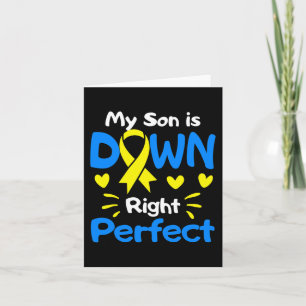 Mijn zoon is helemaal onderaan perfect syndroom Aw Kaart
