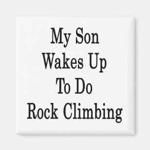 Mijn zoon is klaar om te rotsen. magneet