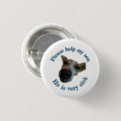 Mijn zoon is lelijk ronde button 3,2 cm (Voorkant /achterkant)