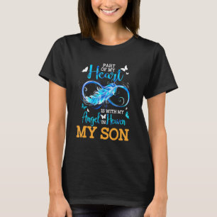 Mijn zoon is mijn beschermengel in de hemel herinn t-shirt