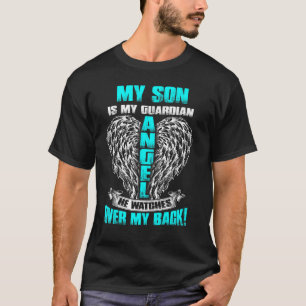 Mijn zoon is mijn beschermengel in de hemel waar h t-shirt