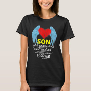 Mijn zoon is mijn beschermengel in herinneringen a t-shirt