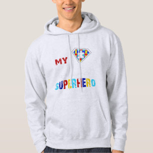 Mijn zoon is mijn favoriete superheld Autism Gift Hoodie