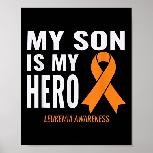 Mijn zoon is mijn held_ leukemie kanker ondersteun poster (Voorkant)