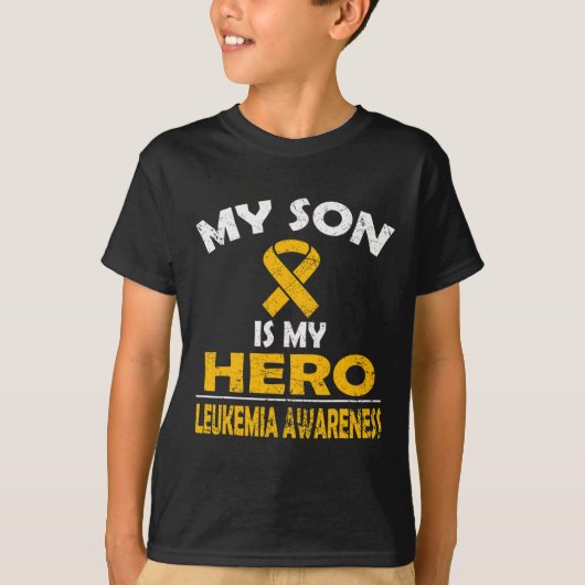 MIJN ZOON IS MIJN HERO LEUKEMIE BEWUSTZIJN VAN HET T-SHIRT (Voorkant)