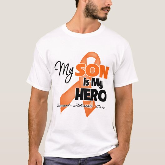 Mijn zoon is mijn Hero - Leukemie T-shirt (Voorkant)