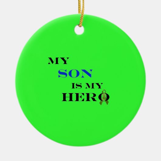 Mijn zoon is mijn Hero Ornament (Voorkant)