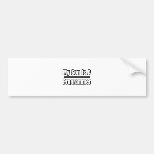 Mijn zoon is programmeur bumpersticker (Voorkant)
