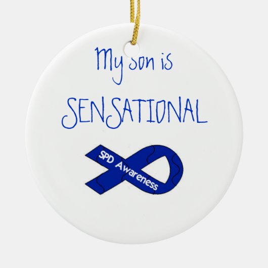 Mijn zoon is Sensational SPD Awareness Ornament (Voorkant)