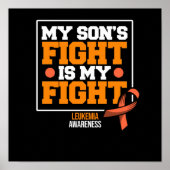Mijn zoon vecht is mijn strijd tegen leukemie bewu poster (Voorkant)