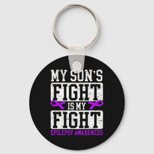 Mijn zoon vecht is mijn vechtend Epilepsy Bewustma Sleutelhanger