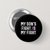 Mijn zoon vecht tegen alvleesklier-kanker ronde button 5,7 cm (Voorkant /achterkant)