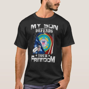 Mijn zoon verdedigt je Freedom Coast Guard Pa Coas T-shirt