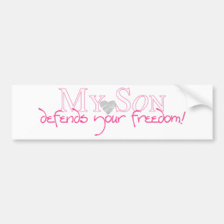 mijn zoon verdedigt uw FREEDOM bumpersticker