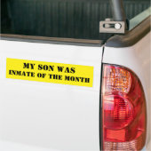 Mijn zoon was een gevangene van de maand bumpersticker (Op Truck)