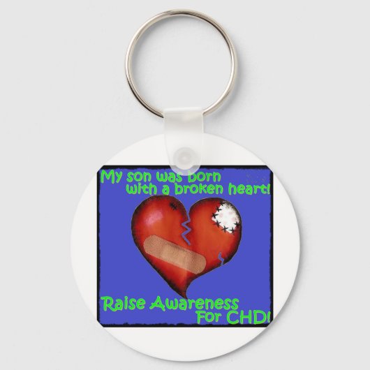 Mijn zoon werd geboren met een gebroken hart sleutelhanger (Voorkant)