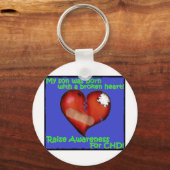Mijn zoon werd geboren met een gebroken hart sleutelhanger (Voorkant)
