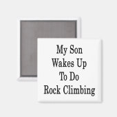 Mijn zoon wordt wakker om aan rotsklimmen te doen magneet (Voorkant / Achterkant)