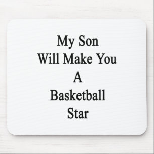 Mijn zoon zal je een basketbalster maken muismat