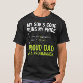 Mijn Zoon's Code Laat Mijn Trots Lopen T-shirt (Voorkant)