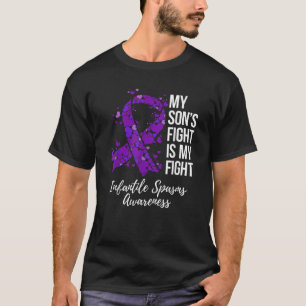 Mijn zoons gevecht is mijn gevecht infantiele spas t-shirt