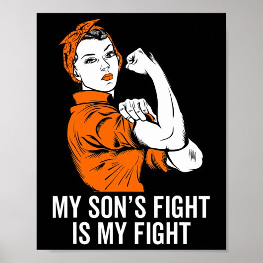 Mijn zoons gevecht is mijn gevecht tegen leukemie poster (Voorkant)