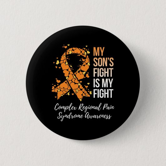 Mijn zoons strijd Complex Regionaal Pijn Syndroom Ronde Button 5,7 Cm (Voorkant)