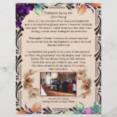 Mijn zoon's toewijding aan mam gepersonaliseerd pa (Achterkant)