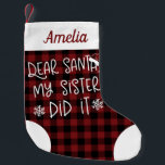 Mijn zus deed het Schattige grappig Kleine Kerstsok<br><div class="desc">Mijn zus deed het Schattige grappig kerstkous</div>