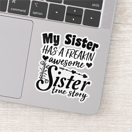 Mijn zus heeft een verdomd Geweldige zus Schattige Sticker (Detail)