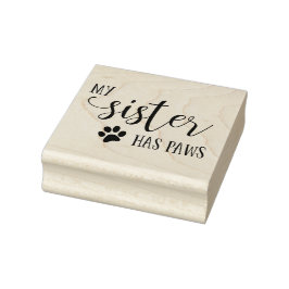 Mijn zus heeft PAWS-typografie Rubberstempel