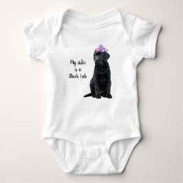 Mijn zus is een Black Lab- Black Labrador Retrieve Romper