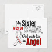 Mijn zus is een engel longkanker briefkaart (Voorkant / Achterkant)