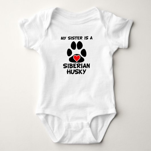 Mijn zus is een Siberische Husky Romper (Voorkant)