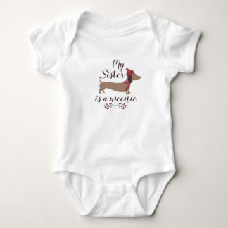 Mijn zus is een Weenie - Teckel Baby Girl Romper