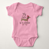 Mijn zus is een Weenie - Teckel Baby Girl Romper (Voorkant)
