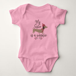 Mijn zus is een Weenie - Teckel Baby Girl Romper