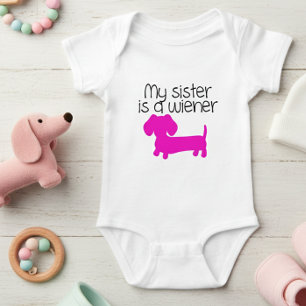 Mijn zus is een Wiener (hond puppy) Romper