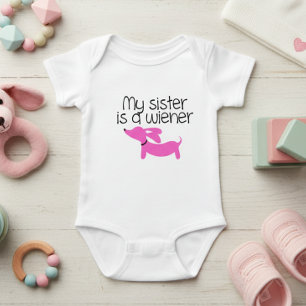 Mijn zus is een Wiener (Hond) Romper