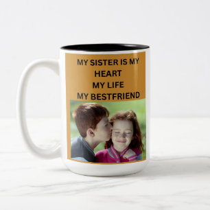 MIJN ZUS IS MIJN HART MIJN LEVEN MIJN BESTE VRIEND TWEEKLEURIGE KOFFIEMOK