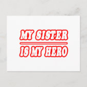 Mijn zus is mijn held briefkaart (Voorkant)