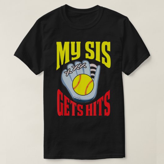Mijn zus krijgt haar broer van een Softball zuster T-shirt (Design voorkant)