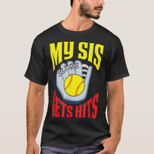 Mijn zus krijgt haar broer van een Softball zuster T-shirt