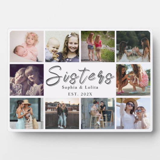 Mijn zus, mijn hart - aangepaste fotoplaquette fotoplaat (voorkant)