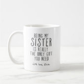 Mijn zus mok Funny Sister Gift Mok (Links)