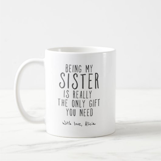 Mijn zus mok Funny Sister Gift Mok (Links)