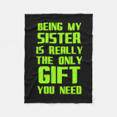 Mijn zus zijn is echt het enige cadeautje grappige fleece deken (Voorkant)