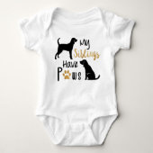 Mijn zussen hebben poten - twee honden - baby lich romper (Voorkant)