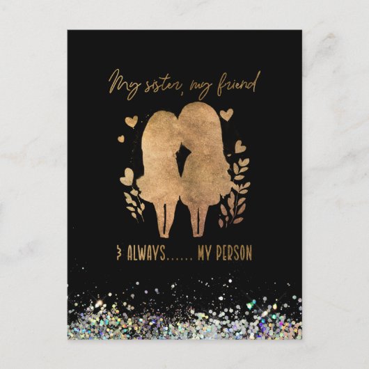 Mijn zuster briefkaart (Voorkant)