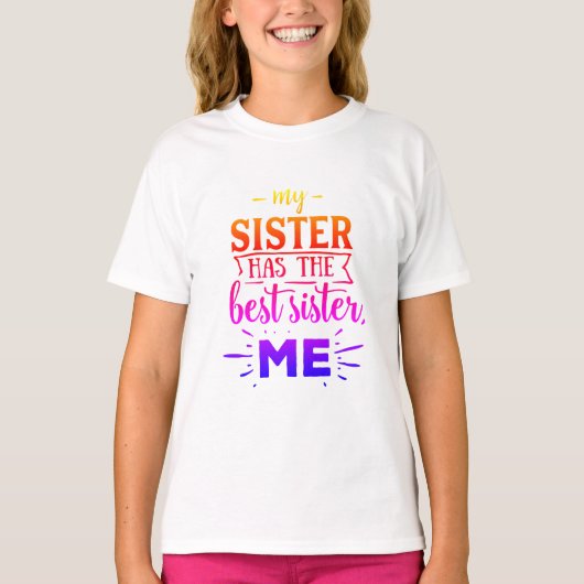 Mijn zuster heeft de beste zuster t-shirt (Voorkant)